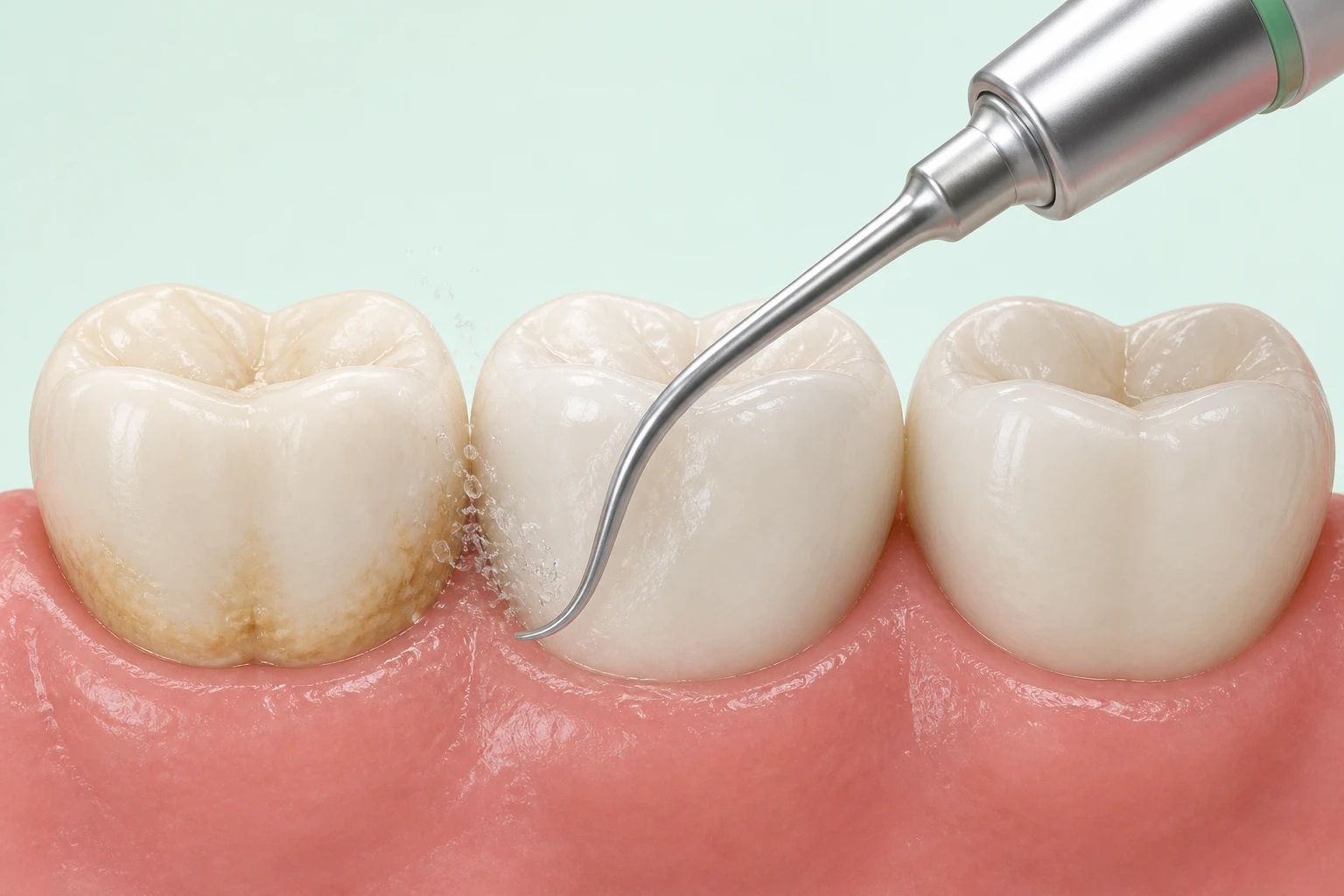Dental scaling illustration