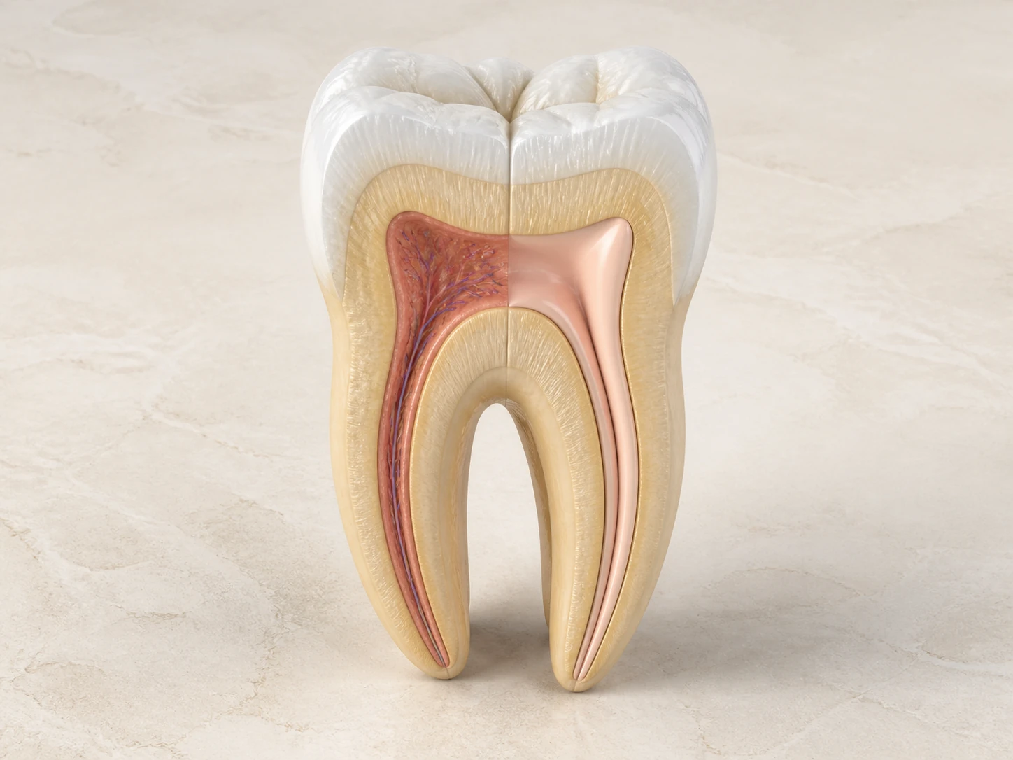 Root canal treatment illustration
